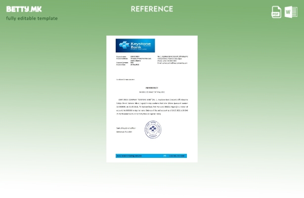 Референтен шаблон за банка во модерен стил Нигерија Keystone